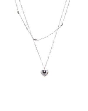 Διπλή αλυσίδα λαιμού DJ-012 - Ασημί