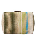 Ψάθινο τσαντάκι clutch -21897 - Πράσινο