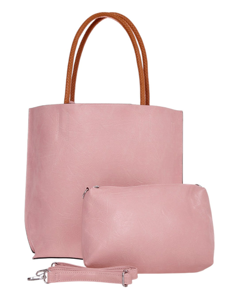 Τσάντα ώμου με νεσεσέρ - KX8061 - Ρόζ