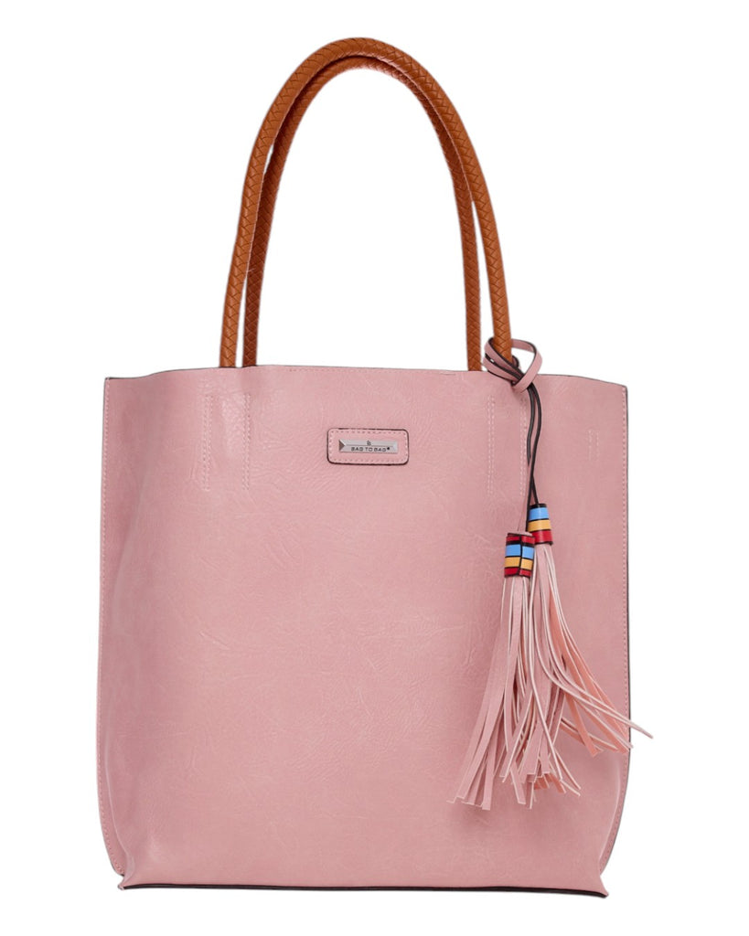 Τσάντα ώμου με νεσεσέρ - KX8061 - Ρόζ