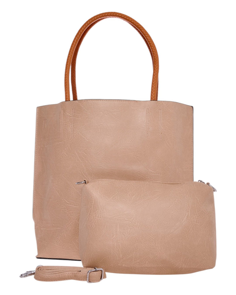 Τσάντα ώμου με νεσεσέρ - KX8061 - Apricot