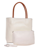 Τσάντα ώμου με νεσεσέρ - KX8061 - Ασπρο