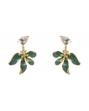 Καρφωτό σκουλαρίκι XY-3515-20 - Πράσινο