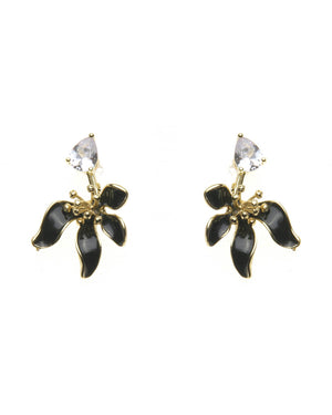 Καρφωτό σκουλαρίκι XY-3515-20 - Μαύρο