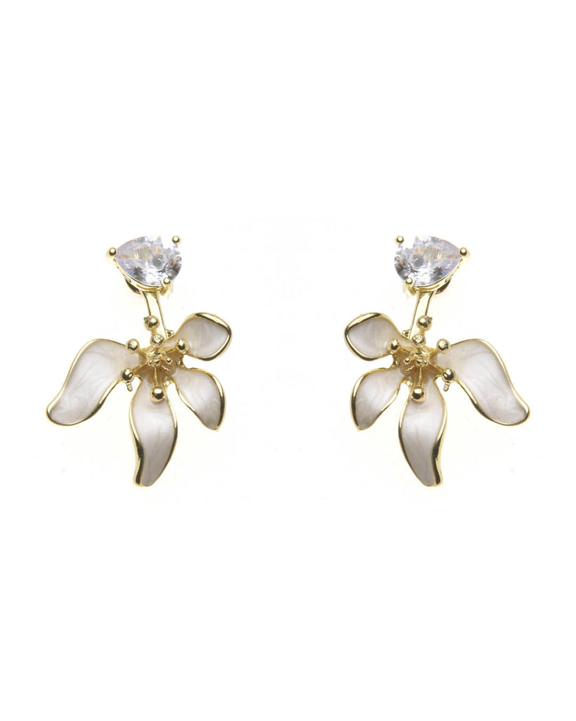 Καρφωτό σκουλαρίκι XY-3515-20 - Μπέζ