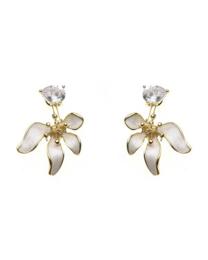 Καρφωτό σκουλαρίκι XY-3515-20 - Μπέζ