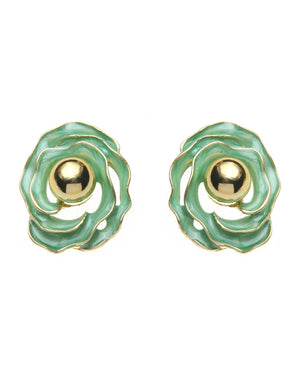 Καρφωτό σκουλαρίκι XY-3520-20 - Πράσινο