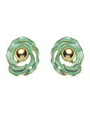 Καρφωτό σκουλαρίκι XY-3520-20 - Πράσινο