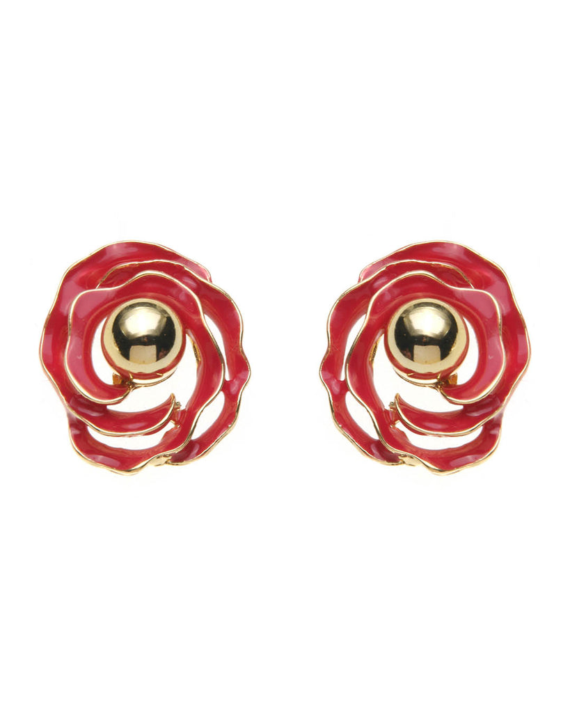 Καρφωτό σκουλαρίκι XY-3520-20 - Κόκκινο