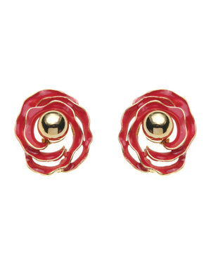 Καρφωτό σκουλαρίκι XY-3520-20 - Κόκκινο