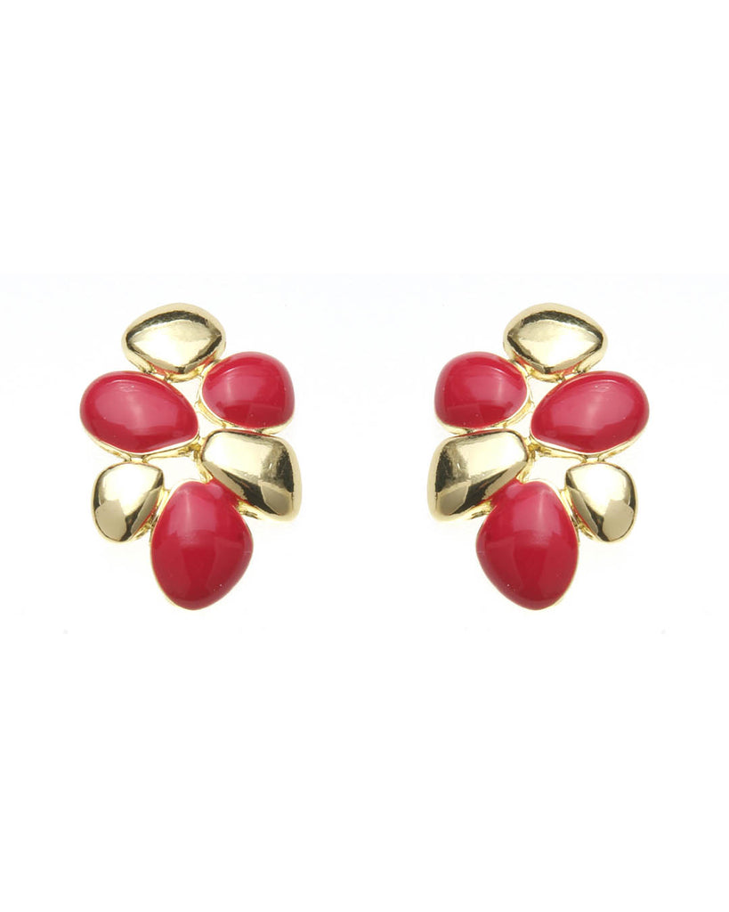 Καρφωτό σκουλαρίκι XY-3514-20 - Κόκκινο