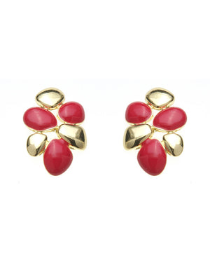 Καρφωτό σκουλαρίκι XY-3514-20 - Κόκκινο