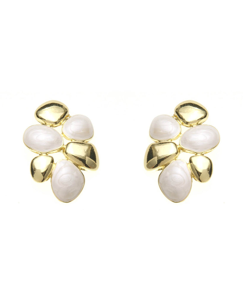 Καρφωτό σκουλαρίκι XY-3514-20 - Μπέζ