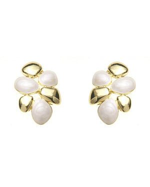 Καρφωτό σκουλαρίκι XY-3514-20 - Μπέζ