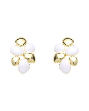 Καρφωτό σκουλαρίκι XY-3514-20 - Ασπρο