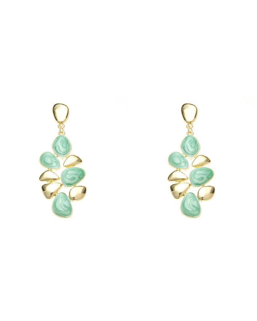 Καρφωτό σκουλαρίκι XY-3530-20 - Πράσινο