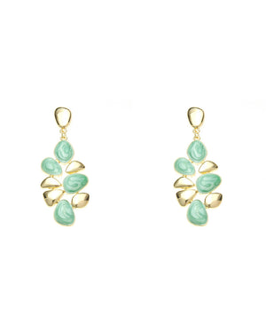 Καρφωτό σκουλαρίκι XY-3530-20 - Πράσινο