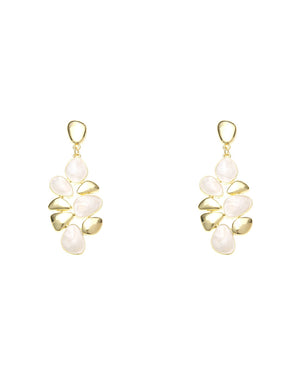 Καρφωτό σκουλαρίκι XY-3530-20 - Μπέζ