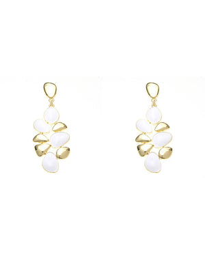 Καρφωτό σκουλαρίκι XY-3530-20 - Ασπρο