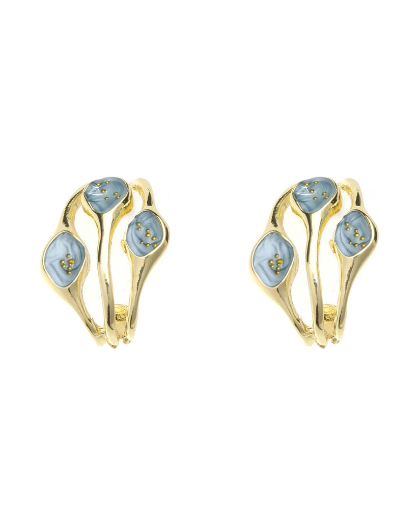 Κρεμαστό σκουλαρίκι XY-3517-20 - Πετρόλ