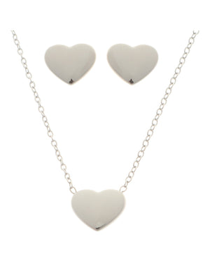 Κρεμαστό σετ λαιμού με σκουλαρίκια JY-8716-11 - Ασημί