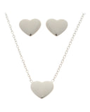 Κρεμαστό σετ λαιμού με σκουλαρίκια JY-8716-11 - Ασημί