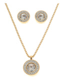 Κρεμαστό σετ λαιμού με σκουλαρίκια JY-8721-11 - Χρυσό