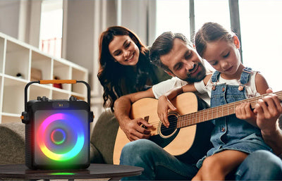 JYX φορητό ηχείο T19-T με 2x μικρόφωνα, 18W, 3000mah, LED, μαύρο