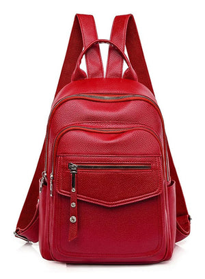 ROXXANI γυναικεία τσάντα πλάτης LBAG-0020, κόκκινη
