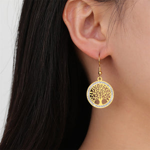 Σκουλαρίκια LM1052 Tree of Life Χρυσό Golden