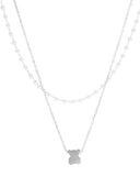 Διπλή αλυσίδα λαιμού  MN43-43 - Ασημί