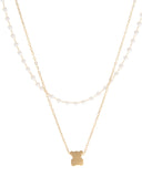 Διπλή αλυσίδα λαιμού  MN43-43 - Χρυσό