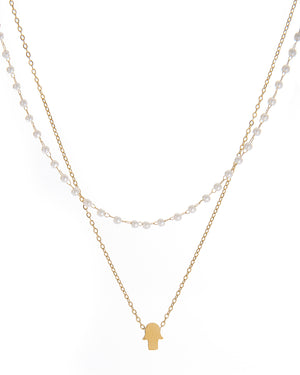 Διπλή αλυσίδα λαιμού  MN43-46 - Χρυσό