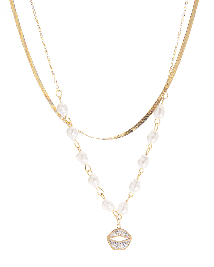 Διπλή αλυσίδα λαιμού MN43-50 - Χρυσό