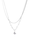 Διπλή αλυσίδα λαιμού MN43-58-2 - Ασημί