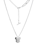 Διπλή αλυσίδα λαιμού Μίκυ MN4324-64 - Ασημί