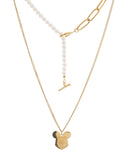 Διπλή αλυσίδα λαιμού Μίκυ MN4324-64 - Χρυσό