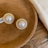 Σκουλαρίκια LM1124 Pearl Gold