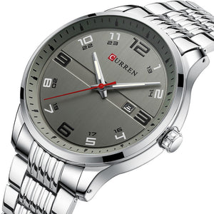 Curren 8411 Silver Grey Ρολόι με Γκρι Καντράν και Ασημένιο Μπρασελέ