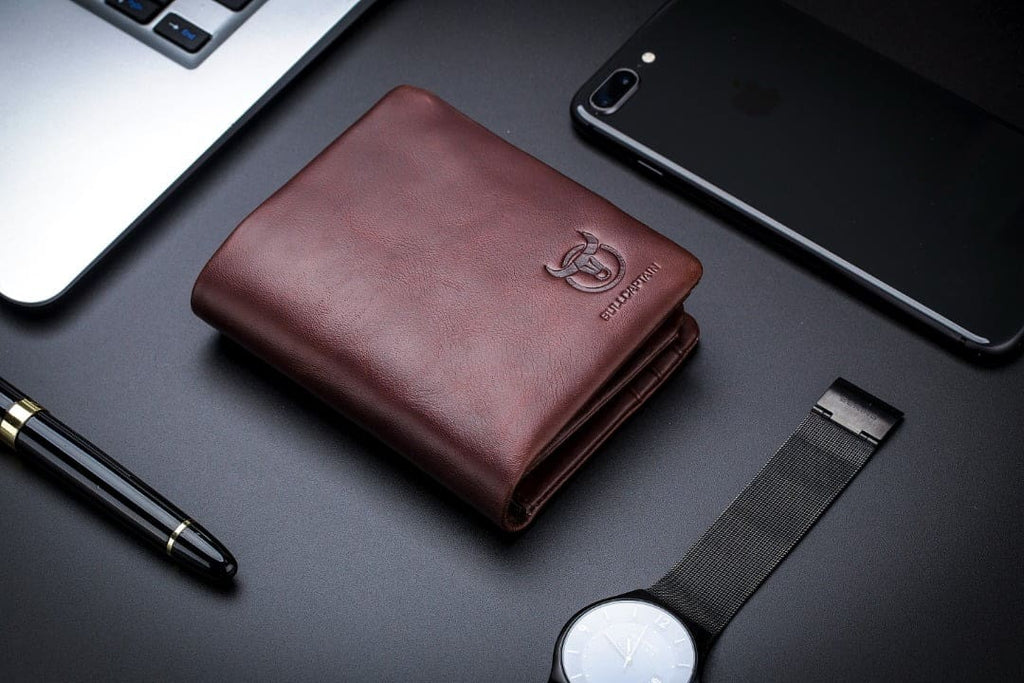 Δερμάτινο πορτοφόλι Bull Captain QB-02 καφέ