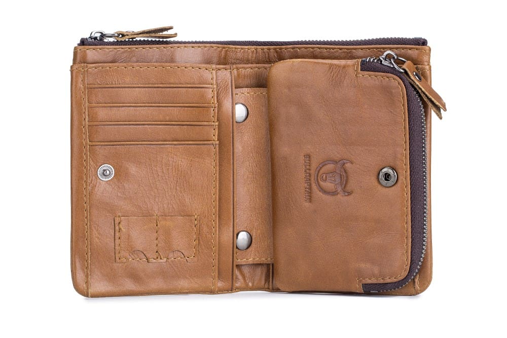 Δερμάτινο πορτοφόλι Bull Captain QB051 ταμπά