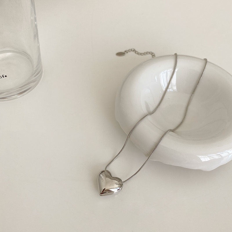 Κολιέ Καρδιά LM1040 Ασημί από ανοξείδωτο ατσάλι