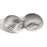 Σκουλαρίκια LM1112 Στρόγγυλα Ασημί Silver