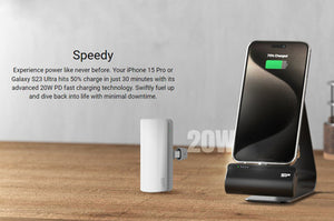 SILICON POWER power bank QD50, USB-C, 5000mAh, 20W PD, λευκό