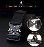 Ζώνη στρατιωτικού τύπου TMV-0060, ρυθμιζόμενη, 3.8x160cm, μαύρη