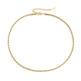 Κολιέ Σχοινί LM1054 Χρυσό από ανοξείδωτο ατσάλι