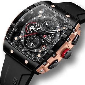 Curren 8442 Black Ρολόι με Μαύρο Καντράν και Μαύρο Λουράκι