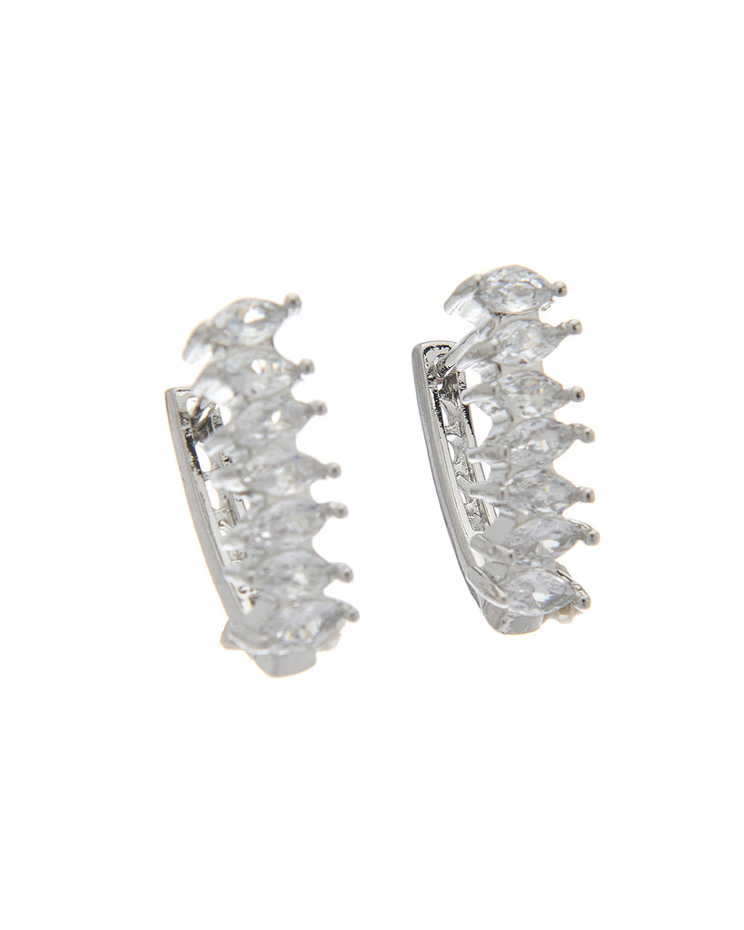 Κρίκος με πέτρες CM-041 - Ασημί