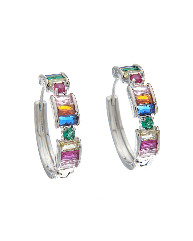 Κρίκος με πέτρες XM-8801-10 - Ασημί