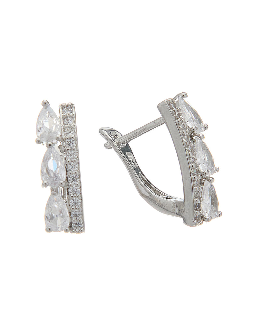 Κρίκος με πέτρες CM-013 - Ασημί